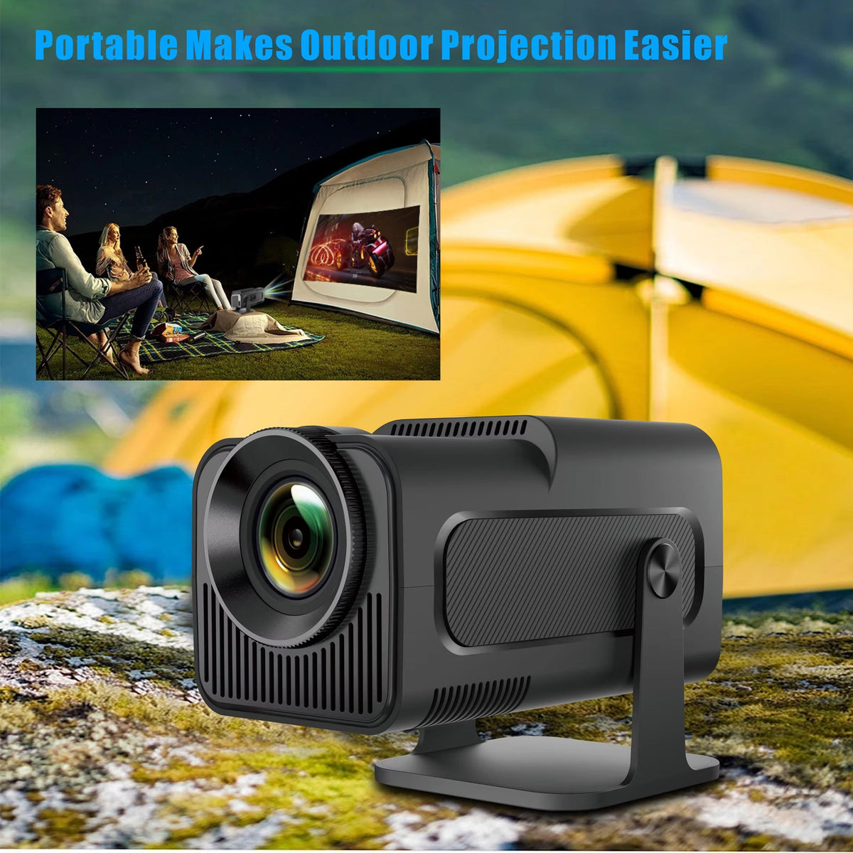 Portable Mini Projector 1080p Full HD Android WiFi LED Home Theater Up to 150 Inch Screen for Indoor Outdoor Movies Gaming | Thomler
