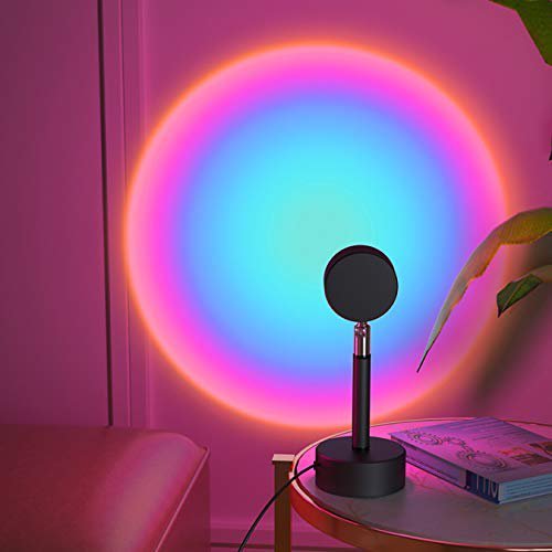 Table Lamp ABS LED 11 in Adjustable USB Desk Bedroom Ambient Mood Light 16 Colors Remote Control | Thomler