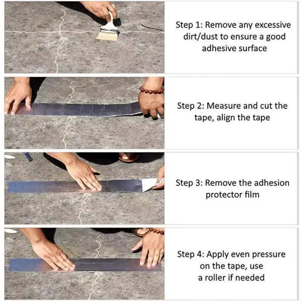 Heavy-Duty Aluminum Foil Leak Repair Tape – Butyl Rubber Self-Adhesive Seal for Roofs, Gutters, Pipes & RVs – Waterproof & Heat-Resistant | Thomler