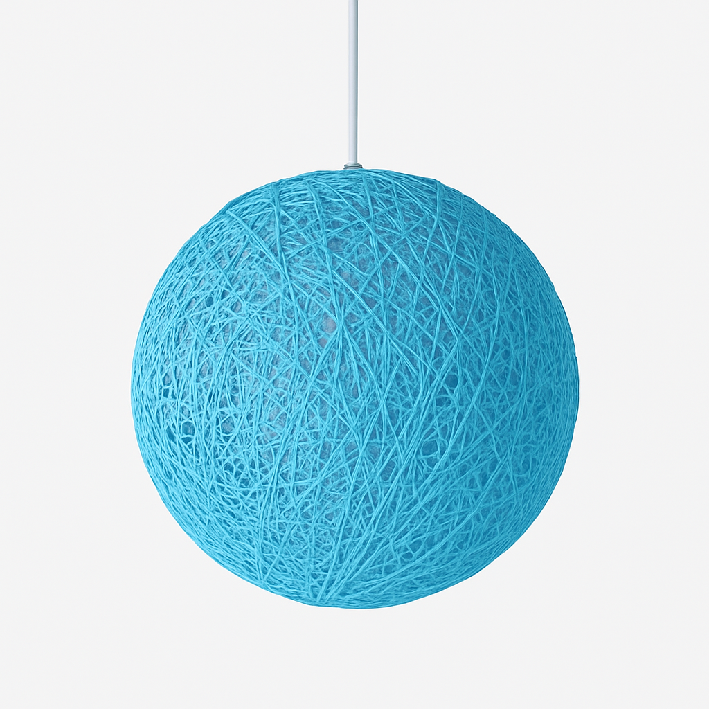 Woven Paper Globe Pendant Light with Adjustable Cord - Handcrafted Sphere Ceiling Fixture for Bedroom & Living Room | Thomler