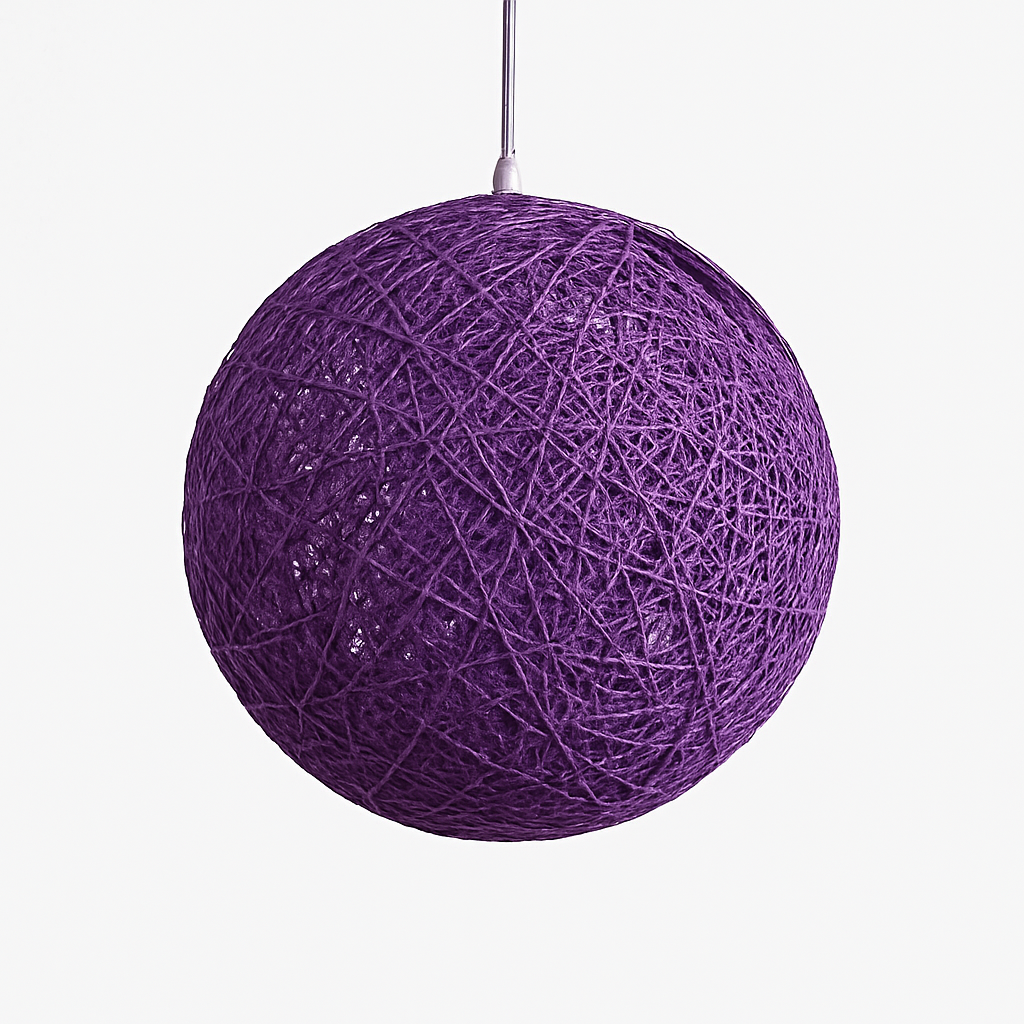 Woven Paper Globe Pendant Light with Adjustable Cord - Handcrafted Sphere Ceiling Fixture for Bedroom & Living Room | Thomler