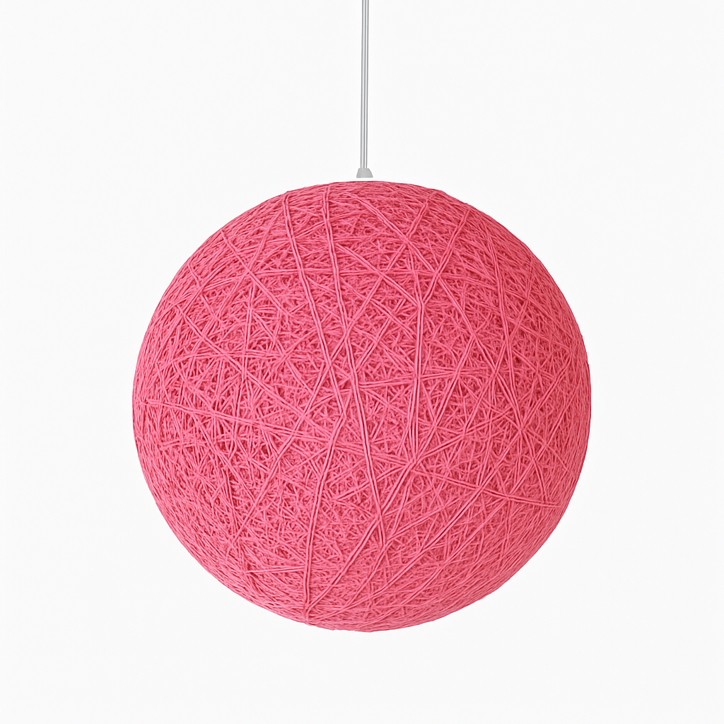 Woven Paper Globe Pendant Light with Adjustable Cord - Handcrafted Sphere Ceiling Fixture for Bedroom & Living Room | Thomler