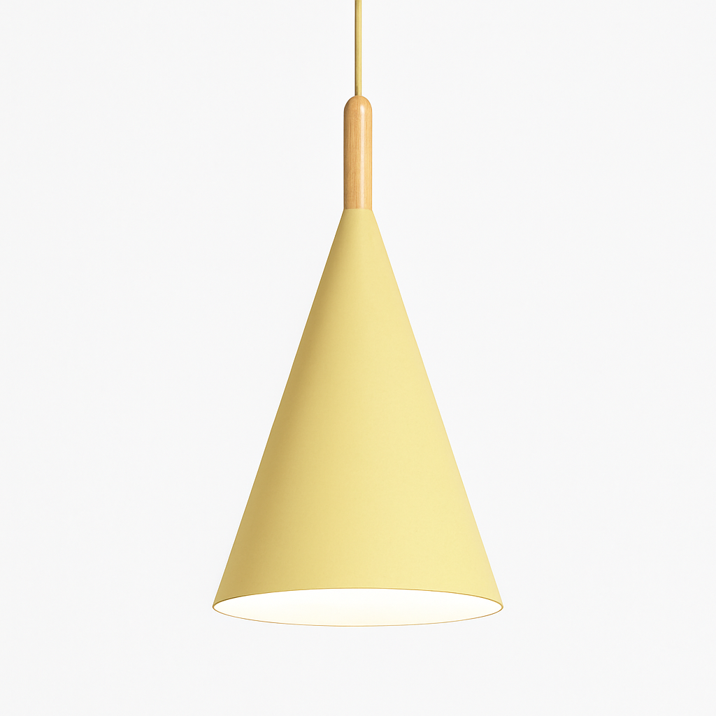 Pendant Light Metal Wood 11.2 In Adjustable Cord Kitchen Dining Hanging Scandinavian Ceiling Fixture E27 Modern Minimalist Lighting | Thomler