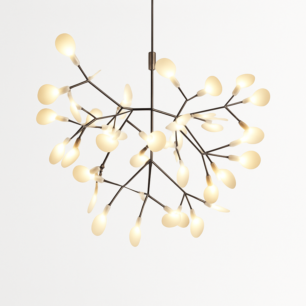 Pendant Light Metal LED 15 in Adjustable Modern Dining Room Living Room Lighting 27 45 63 Bulbs | Thomler