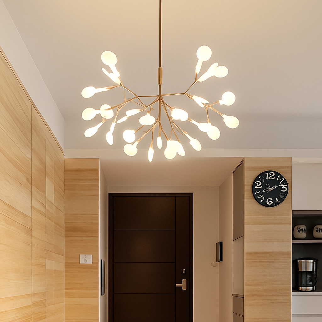 Pendant Light Metal LED 15 in Adjustable Modern Dining Room Living Room Lighting 27 45 63 Bulbs | Thomler