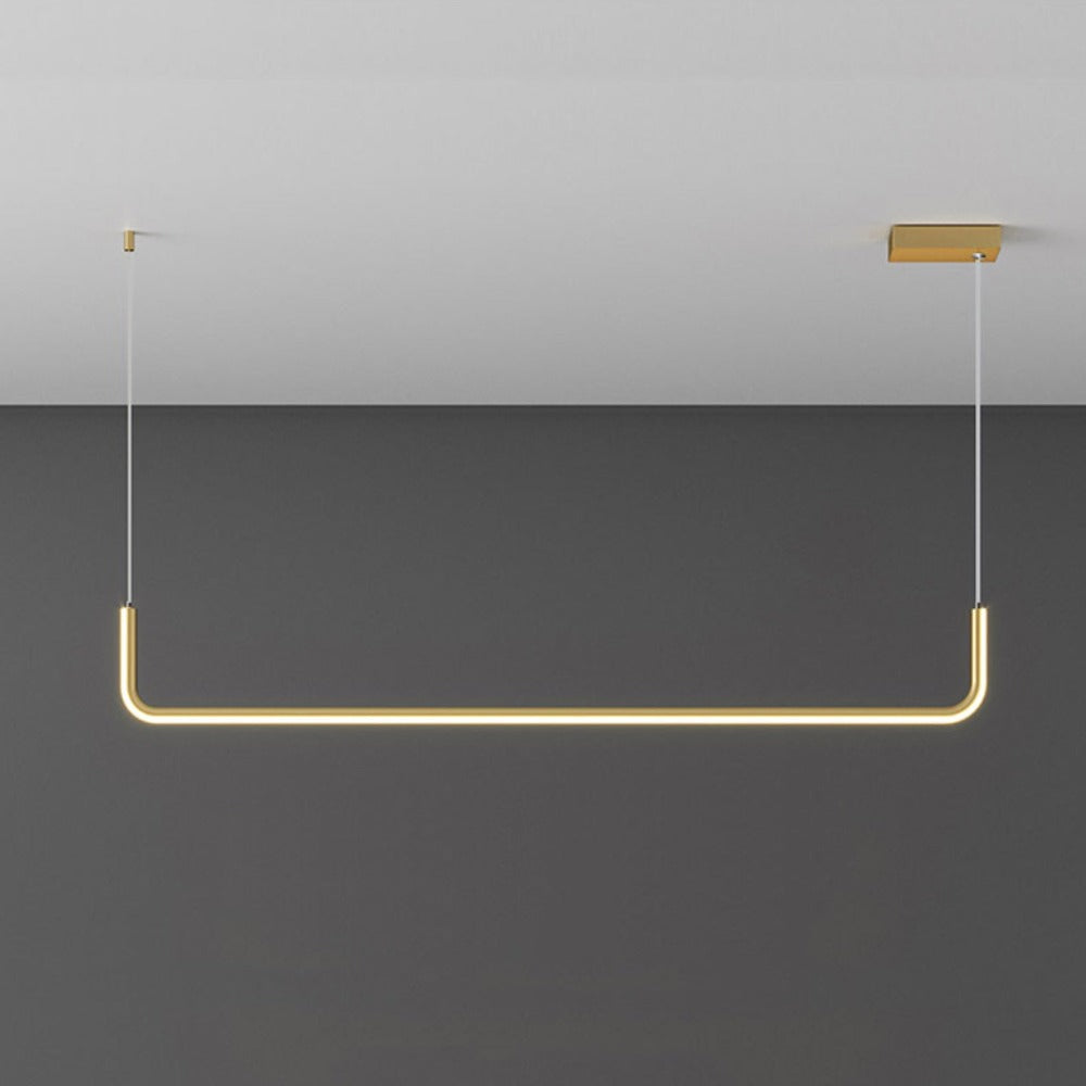Modern Linear LED Pendant Light | Dimmable Aluminum Hanging Fixture for Dining Room, Kitchen Island & Office | Adjustable Brightness | Thomler