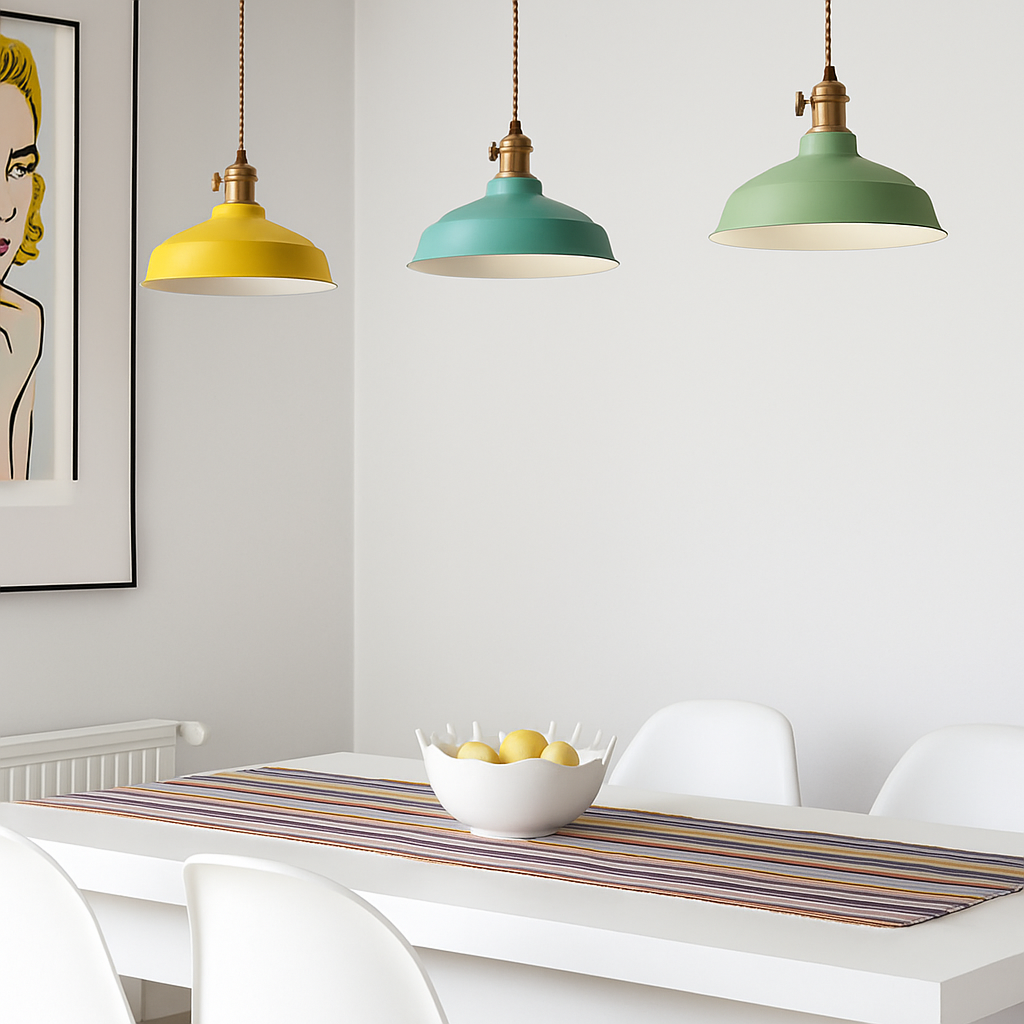 Pendant Light Metal E27 39.4 in Adjustable Cord Modern Ceiling Kitchen Dining Hanging Lamp | Thomler