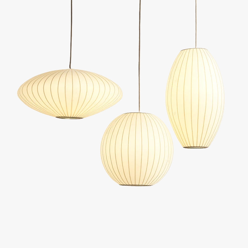 Japanese-Inspired Fabric Pendant Light — Soft Lantern Style Ceiling Fixture for Living Room, Bedroom & Dining | Thomler