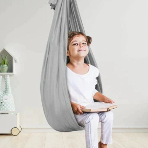 Sensory Swing Pod for Kids – Calming Cocoon Hammock Chair for Focus, Relaxation & Body Awareness – Stretchy Fabric, Indoor Therapy Swing | Thomler