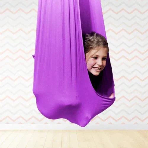 Sensory Swing Pod for Kids – Calming Cocoon Hammock Chair for Focus, Relaxation & Body Awareness – Stretchy Fabric, Indoor Therapy Swing | Thomler