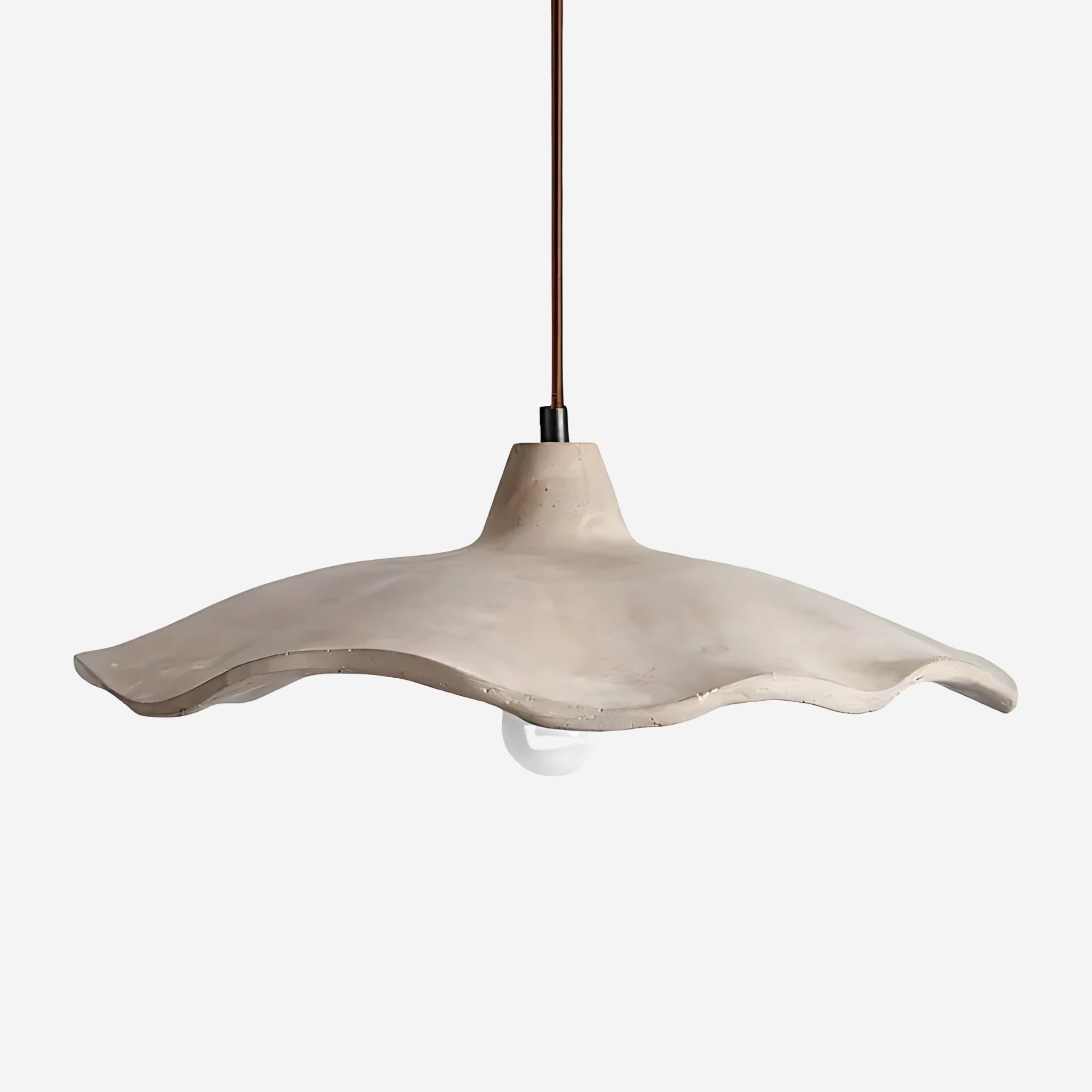 Pendant Light Travertine Shade 42.0 cm Beige Adjustable Dining Room Living Area Hanging Ceiling Lamp Soft Ambient Lighting | Thomler