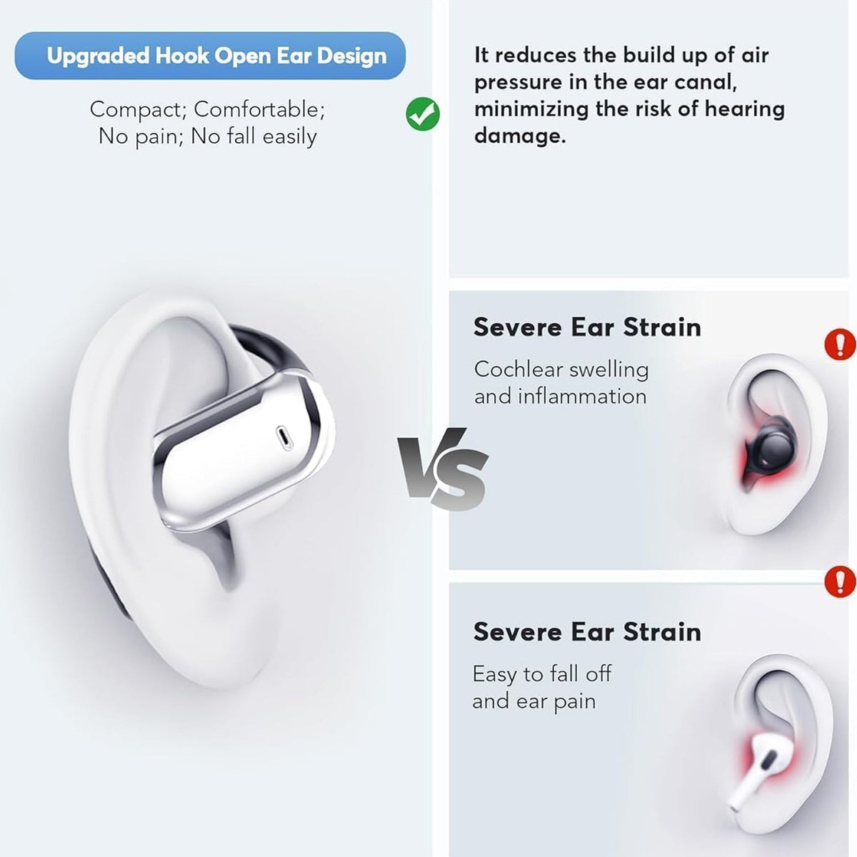 Real-Time AI Language Translator Earbuds – 144 Languages, Open-Ear Design, 80-Hour Battery, Bluetooth 5.4, Hands-Free Communication for | Thomler