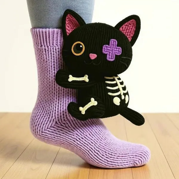Plush Animal Slipper Socks with 3D Design – Cozy Winter Footwear for Kids & Adults | Thomler