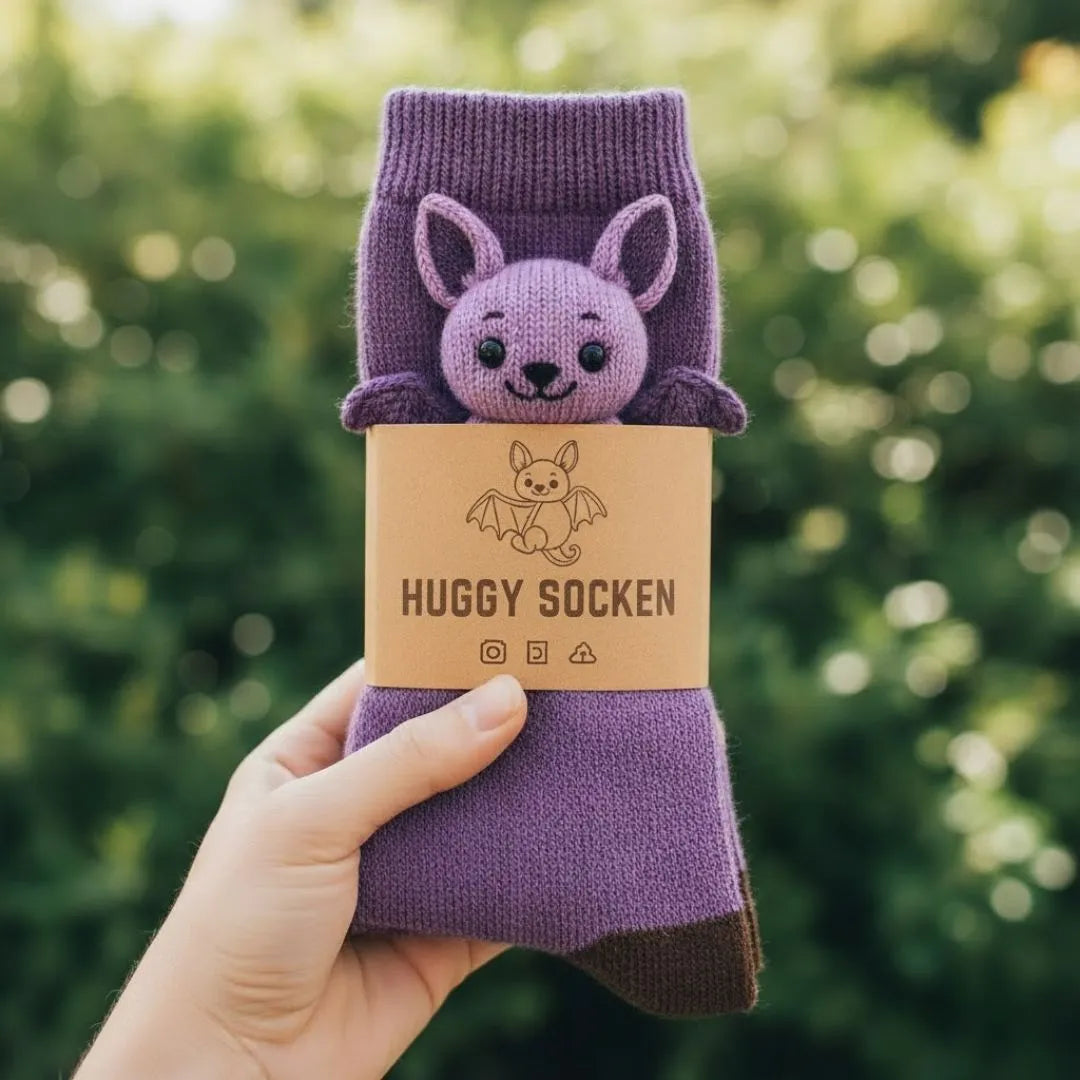 Plush Animal Slipper Socks for Women & Men - Cozy Fleece-Lined Winter Floor Socks with Non-Slip Grips | Thomler