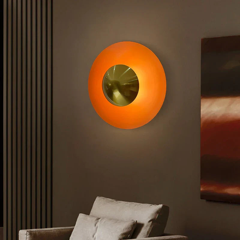 Wall Lamp Iron LED 9W Orange Gold Living Room Bedroom Ambient Lighting Modern Minimalist Up Down Light | Thomler