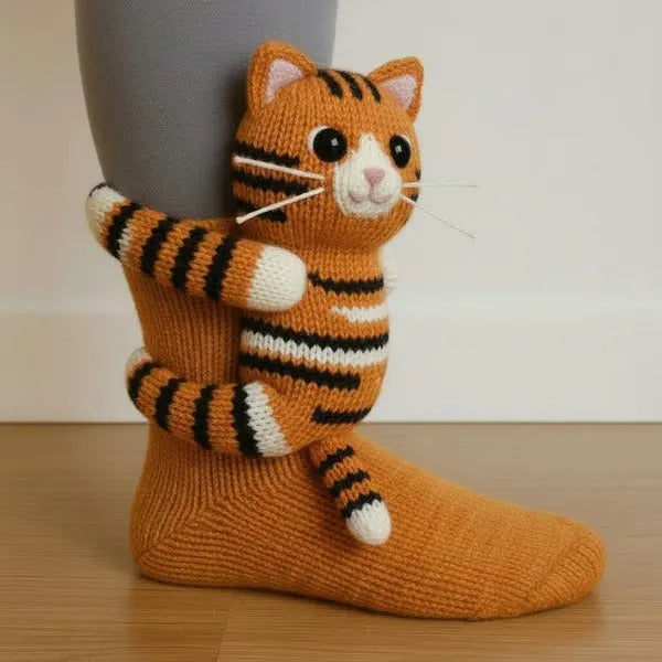 Plush Animal Slipper Socks with 3D Design – Cozy Winter Footwear for Kids & Adults | Thomler