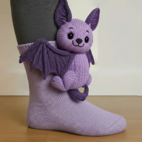 Plush Animal Slipper Socks with 3D Design – Cozy Winter Footwear for Kids & Adults | Thomler