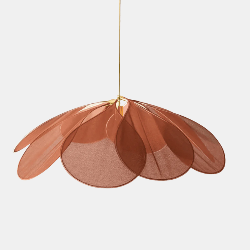 Pendant Light Fabric Flower Shade 50.0 cm Vintage Living Room Bedroom Dining Hanging Ceiling Lamp E27 Adjustable | Thomler
