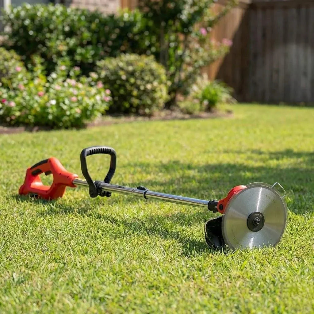 Rechargeable Lawn Edger 24V 18000 RPM Metal Blade Yard Tool Telescoping Handle for Sidewalks & Pathways Red Green Available | Thomler