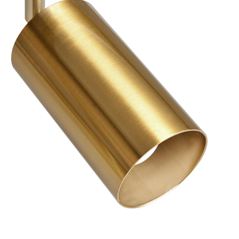 Adjustable Brass Spotlight Ceiling Light | Swivel GU10 Track Head Fixture for Kitchen, Hallway & Living Room | Modern Minimalist Gold | Thomler