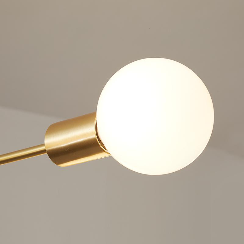 Ceiling Light Metal 44.0 cm Brass Six-Arm Indoor Dining Room Living Room Chandelier Modern Pendant Lighting Fixture | Thomler
