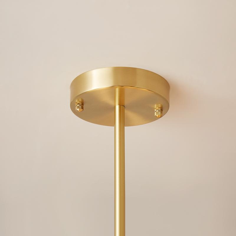 Pendant Light Glass Two-Tier 90.0 cm Opal Globes Brass Finish Dining Room Living Room Ceiling Lamp | Thomler