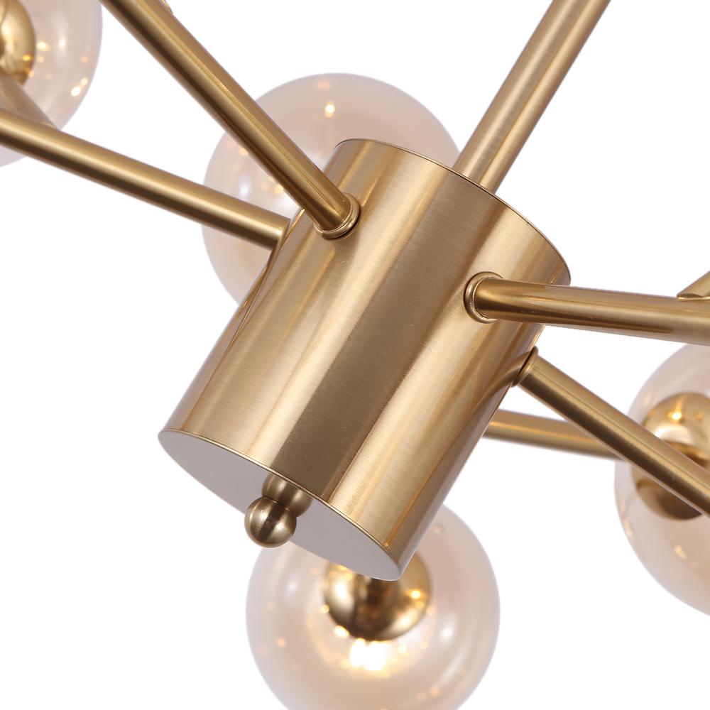 Chandelier Light Glass 112.0 cm Black Dining Room Kitchen Island Sputnik Pendant Ceiling Lamp Dimmable G9 | Thomler