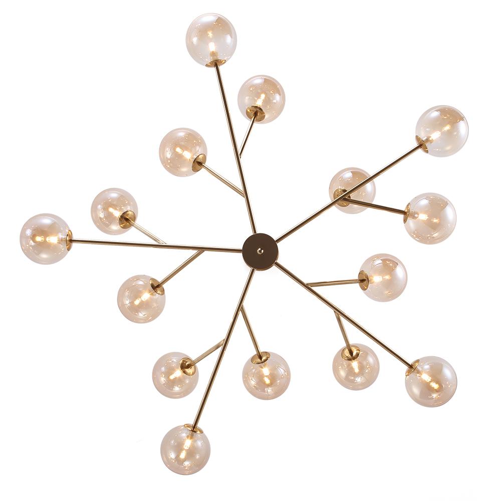 Chandelier Light Glass 112.0 cm Black Dining Room Kitchen Island Sputnik Pendant Ceiling Lamp Dimmable G9 | Thomler