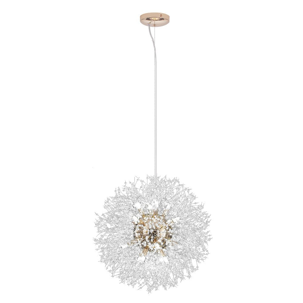 Pendant Light Metal Crystal Beads 80.0 cm Fireworks Design Adjustable Living Room Dining Hall Ceiling Lamp | Thomler