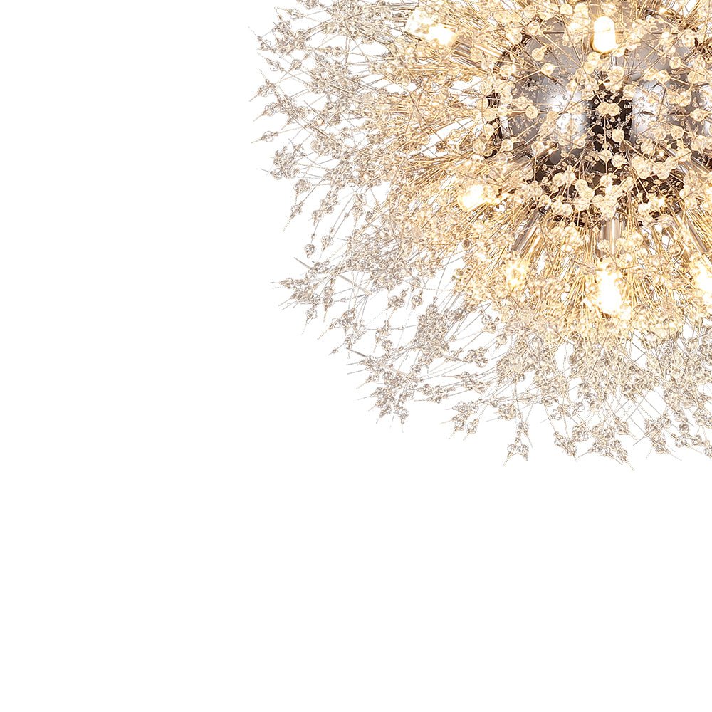 Pendant Light Metal Crystal Beads 80.0 cm Fireworks Design Adjustable Living Room Dining Hall Ceiling Lamp | Thomler