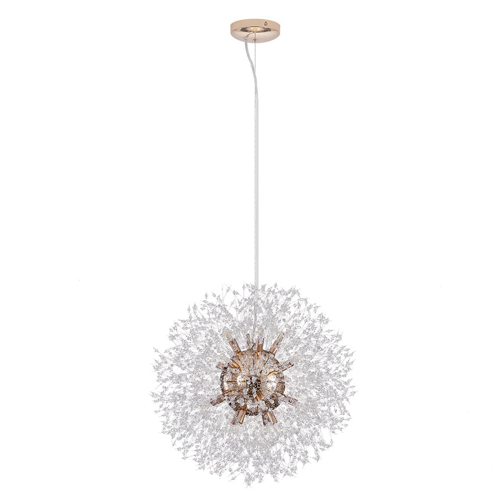 Pendant Light Metal Crystal Beads 80.0 cm Fireworks Design Adjustable Living Room Dining Hall Ceiling Lamp | Thomler