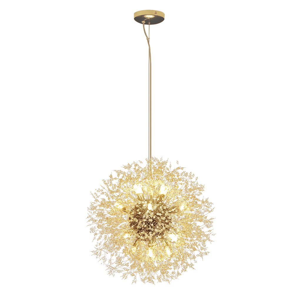 Pendant Light Metal Crystal Beads 80.0 cm Fireworks Design Adjustable Living Room Dining Hall Ceiling Lamp | Thomler