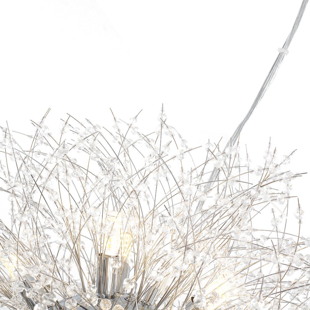 Pendant Light Metal Crystal Beads 80.0 cm Fireworks Design Adjustable Living Room Dining Hall Ceiling Lamp | Thomler