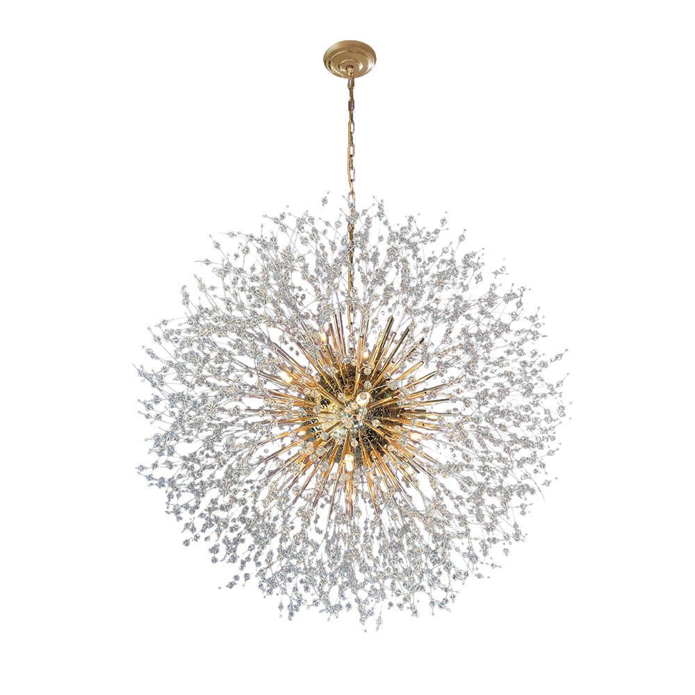 Chandelier Metal Crystal Effect 100.0 cm Living Room Dining Area Fireworks Pendant Light Adjustable G9 LED Ceiling Feature | Thomler