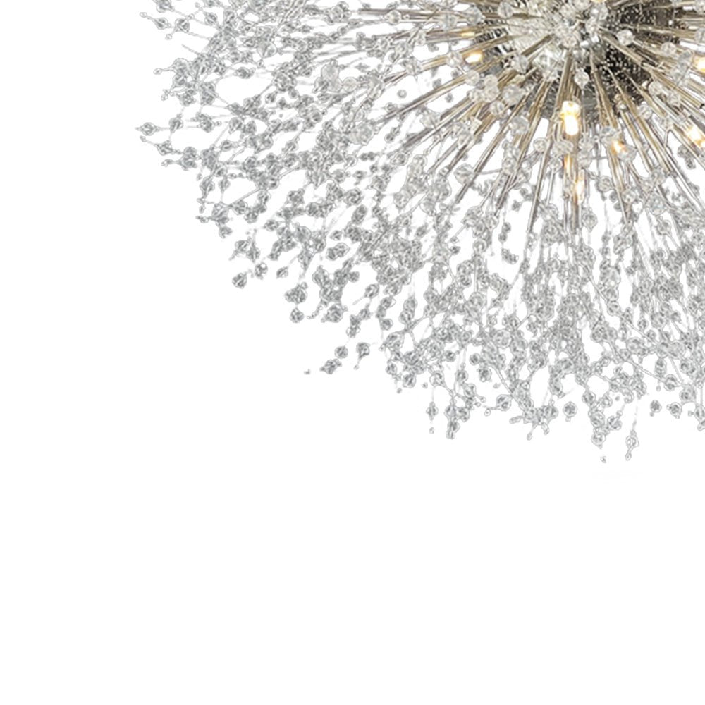 Chandelier Metal Crystal Effect 100.0 cm Living Room Dining Area Fireworks Pendant Light Adjustable G9 LED Ceiling Feature | Thomler