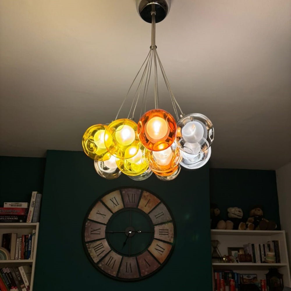 Pendant Light Glass Cluster 50.0 cm Multicolour Modern Kitchen Dining Room Hanging Lamp | Thomler