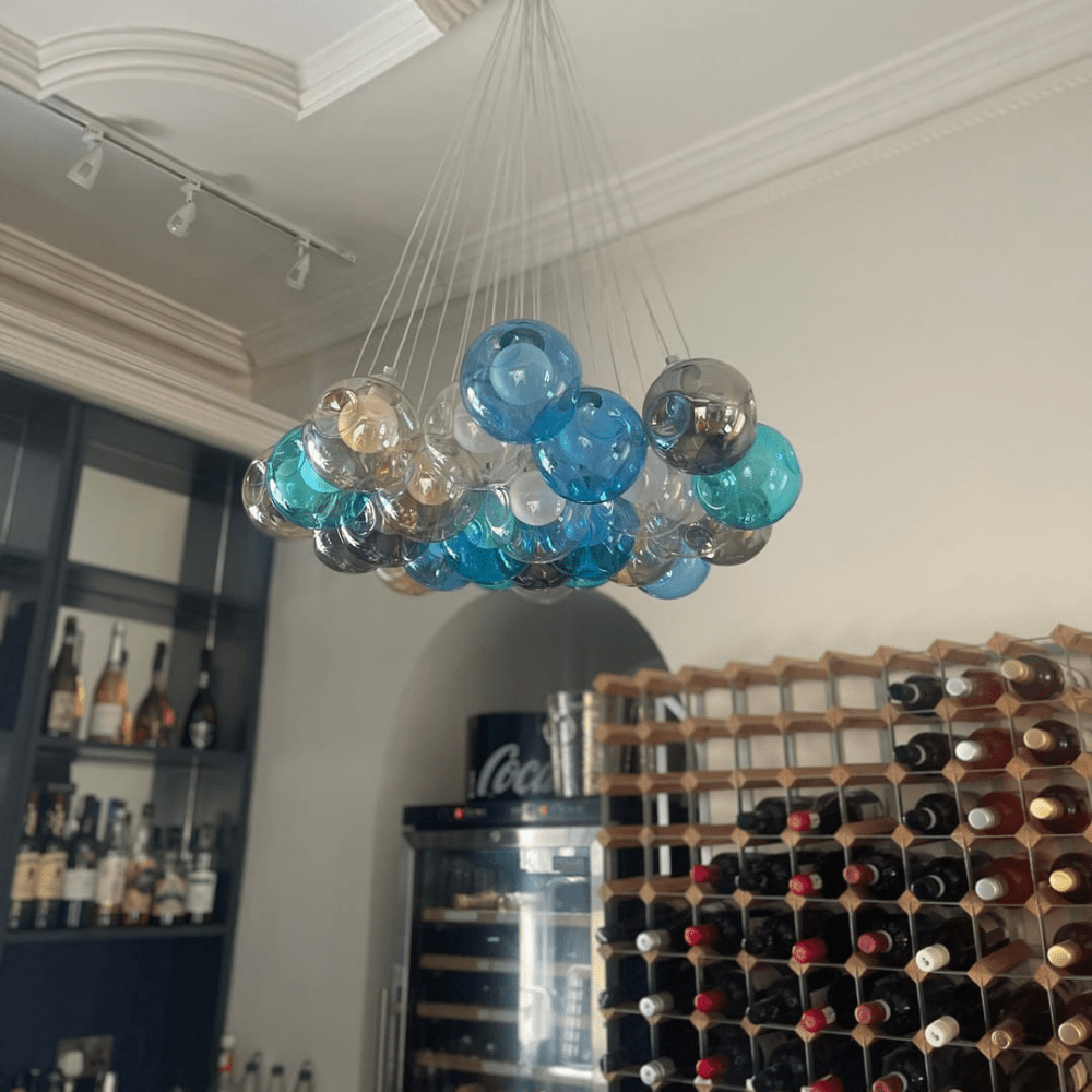 Pendant Light Glass Cluster 50.0 cm Multicolour Modern Kitchen Dining Room Hanging Lamp | Thomler