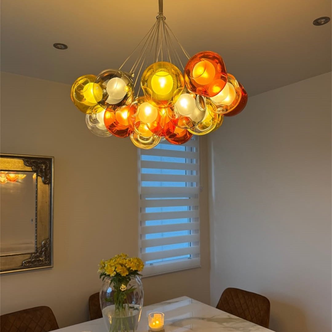 Pendant Light Glass Cluster 50.0 cm Multicolour Modern Kitchen Dining Room Hanging Lamp | Thomler