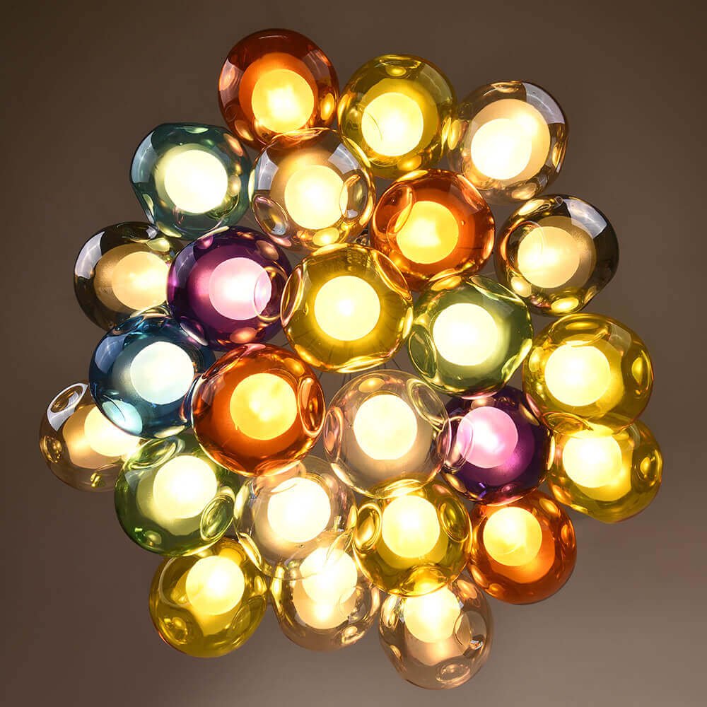 Pendant Light Glass Cluster 50.0 cm Multicolour Modern Kitchen Dining Room Hanging Lamp | Thomler