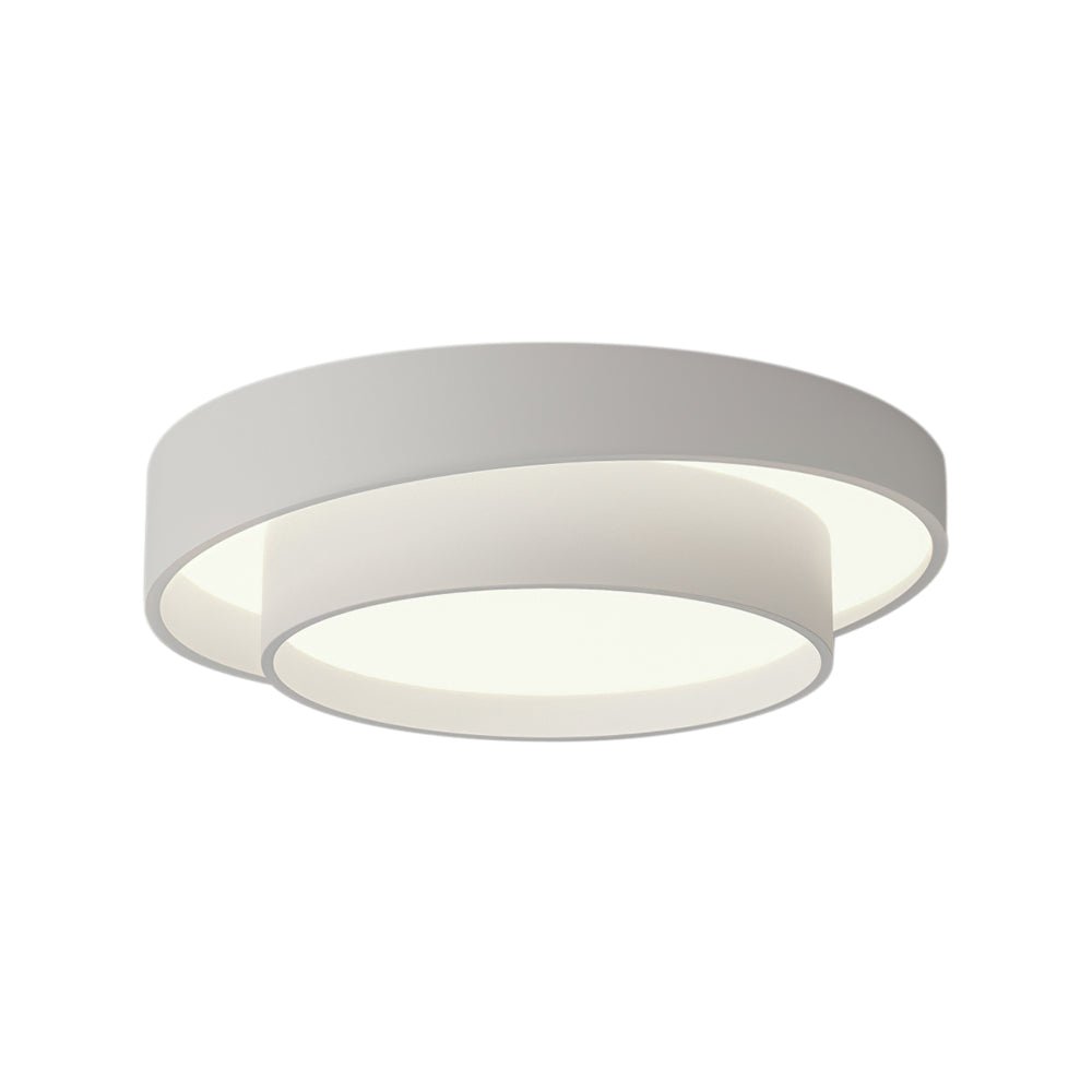 Ceiling Light Metal 39.0 cm Round LED White Grey Black Modern Living Room Bedroom Flush Mount Lamp | Thomler