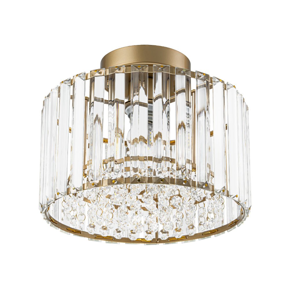 Ceiling Lamp Crystal Glass Dimmable 27.0 cm x 21.0 cm Brass Flush Mount Bedroom Hallway Entrance Luxury Lighting Fixture | Thomler