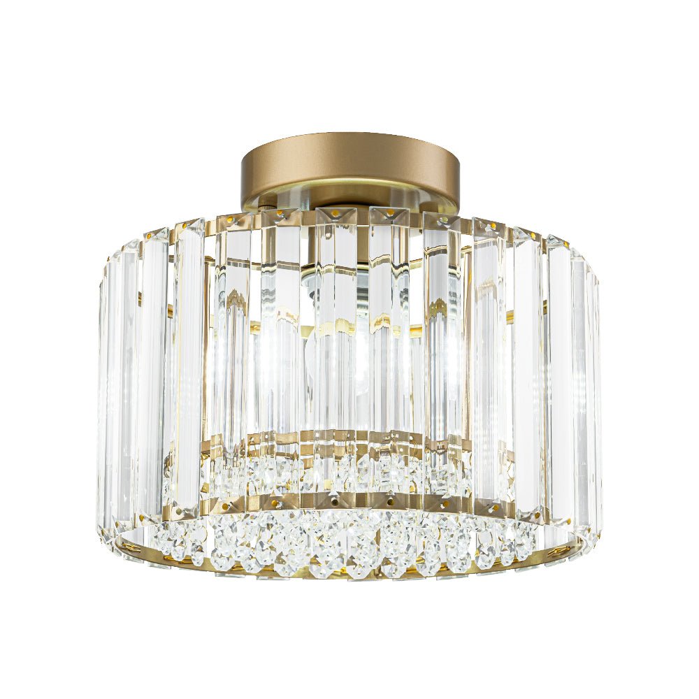 Ceiling Lamp Crystal Glass Dimmable 27.0 cm x 21.0 cm Brass Flush Mount Bedroom Hallway Entrance Luxury Lighting Fixture | Thomler