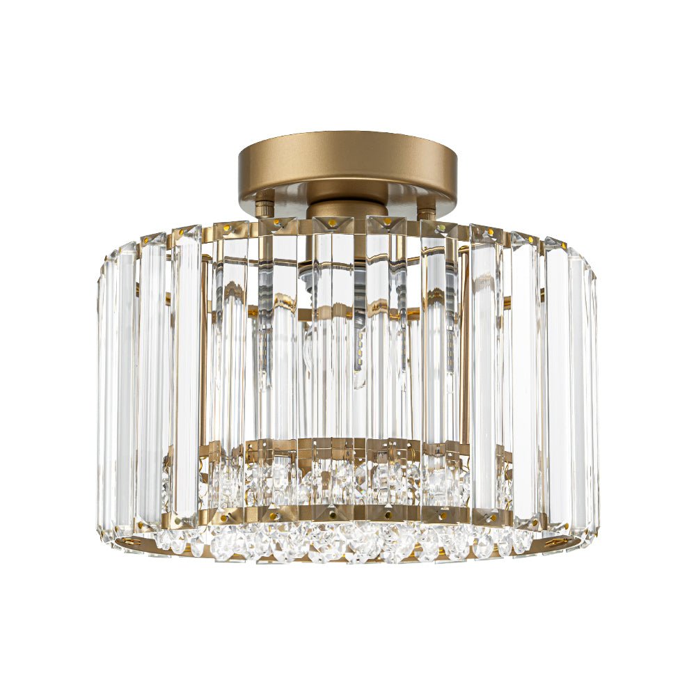 Ceiling Lamp Crystal Glass Dimmable 27.0 cm x 21.0 cm Brass Flush Mount Bedroom Hallway Entrance Luxury Lighting Fixture | Thomler
