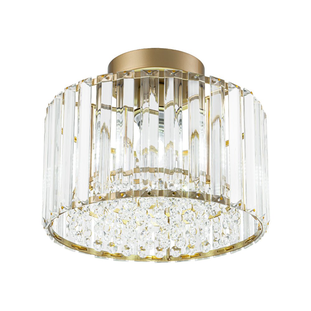 Ceiling Lamp Crystal Glass Dimmable 27.0 cm x 21.0 cm Brass Flush Mount Bedroom Hallway Entrance Luxury Lighting Fixture | Thomler