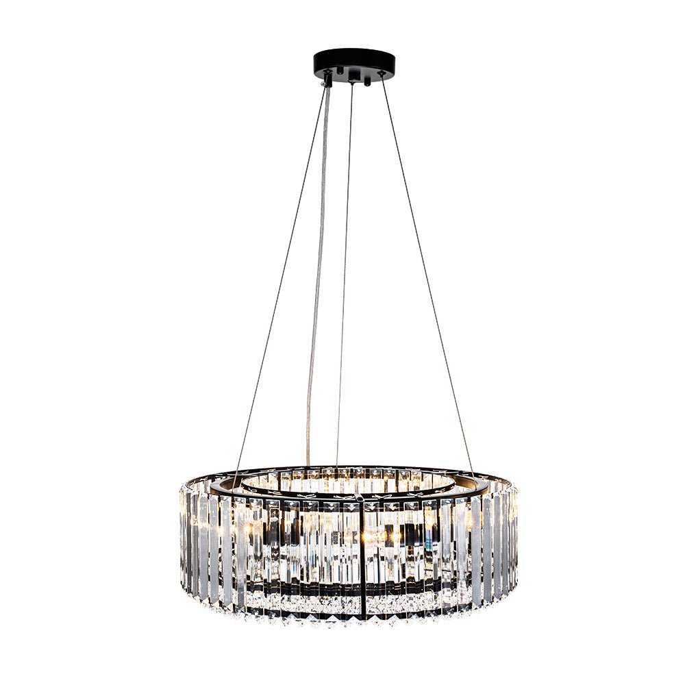 Pendant Chandelier Metal Crystal 50.0 cm Chrome Dining Room Living Area Ceiling Light Adjustable Suspension Glam Lighting Fixture | Thomler