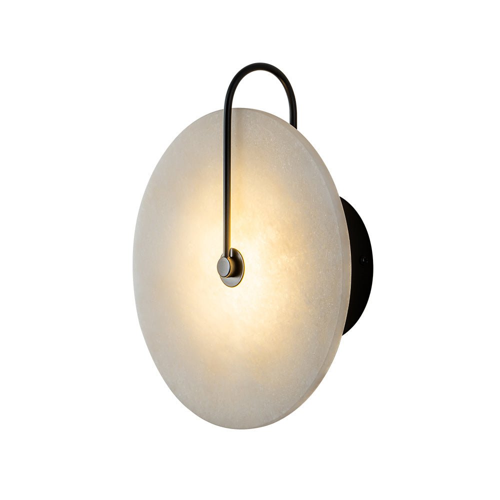Wall Lamp Marble Shade LED 5W Black White Bedroom Hallway Accent Light Mid Century Lighting | Thomler