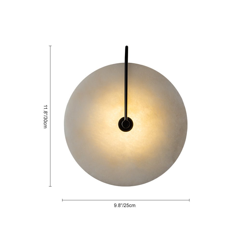 Wall Lamp Marble Shade LED 5W Black White Bedroom Hallway Accent Light Mid Century Lighting | Thomler