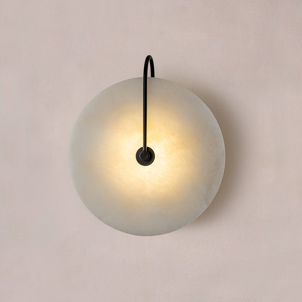 Wall Lamp Marble Shade LED 5W Black White Bedroom Hallway Accent Light Mid Century Lighting | Thomler