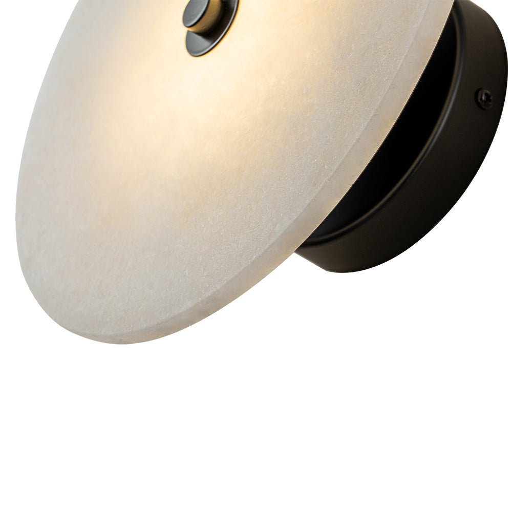 Wall Lamp Marble Shade LED 5W Black White Bedroom Hallway Accent Light Mid Century Lighting | Thomler