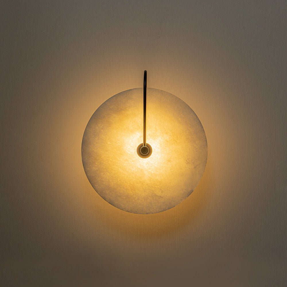 Wall Lamp Marble Shade LED 5W Black White Bedroom Hallway Accent Light Mid Century Lighting | Thomler